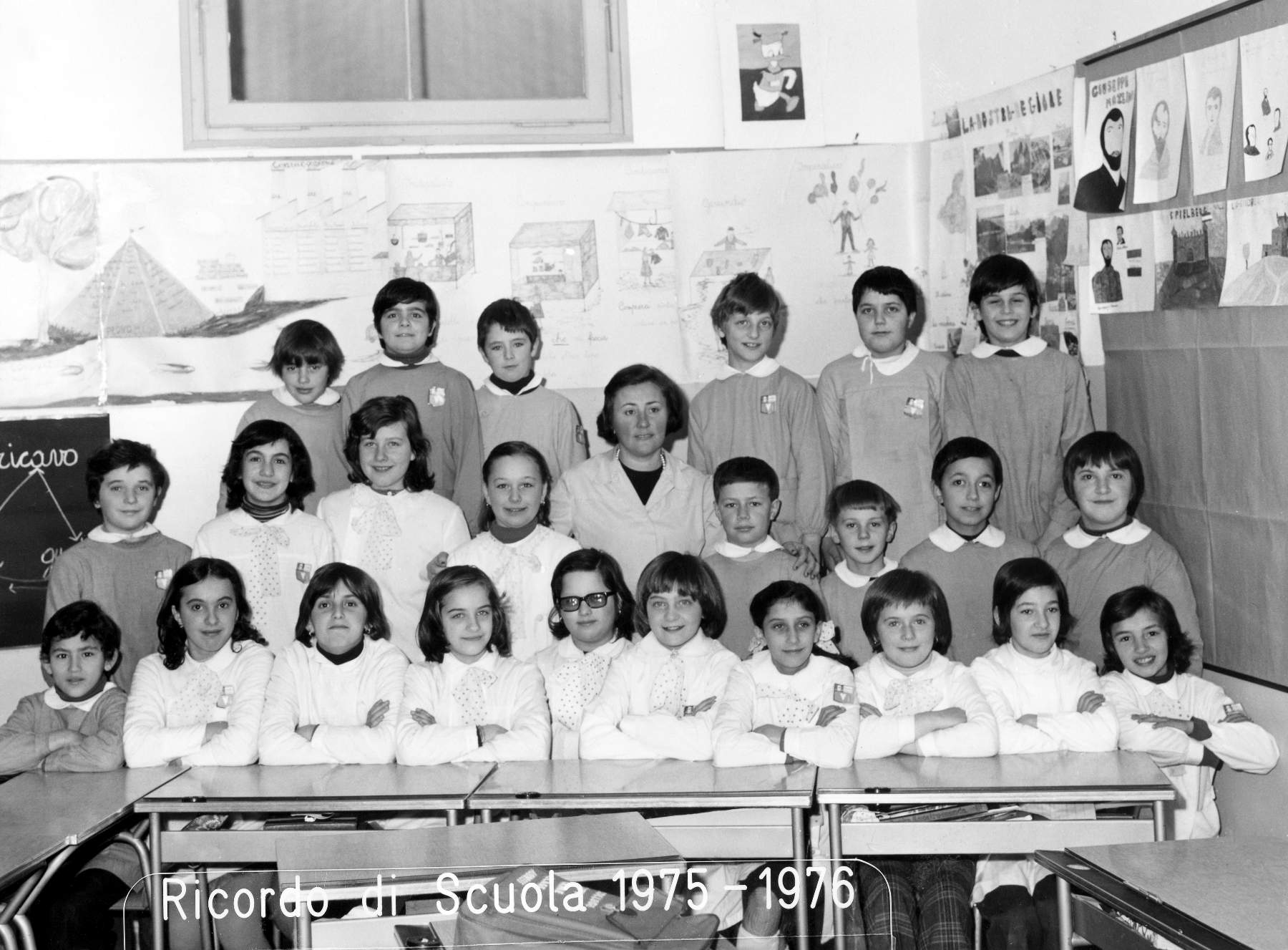 Classe 1965 in quinta elementare. Gazzolo Mirco, Cazzolato Renato, Piovesan Diego, Fasan Livio, Garbuio Lina, Barbara ?, Innocente Margherita, Gallina Walter, Fasan Claudio, Oriandi Manuela, Franco Laura, Danieli Daniela, Tormena Floriana, Granzotto ?, Reginato Maria Grazia.