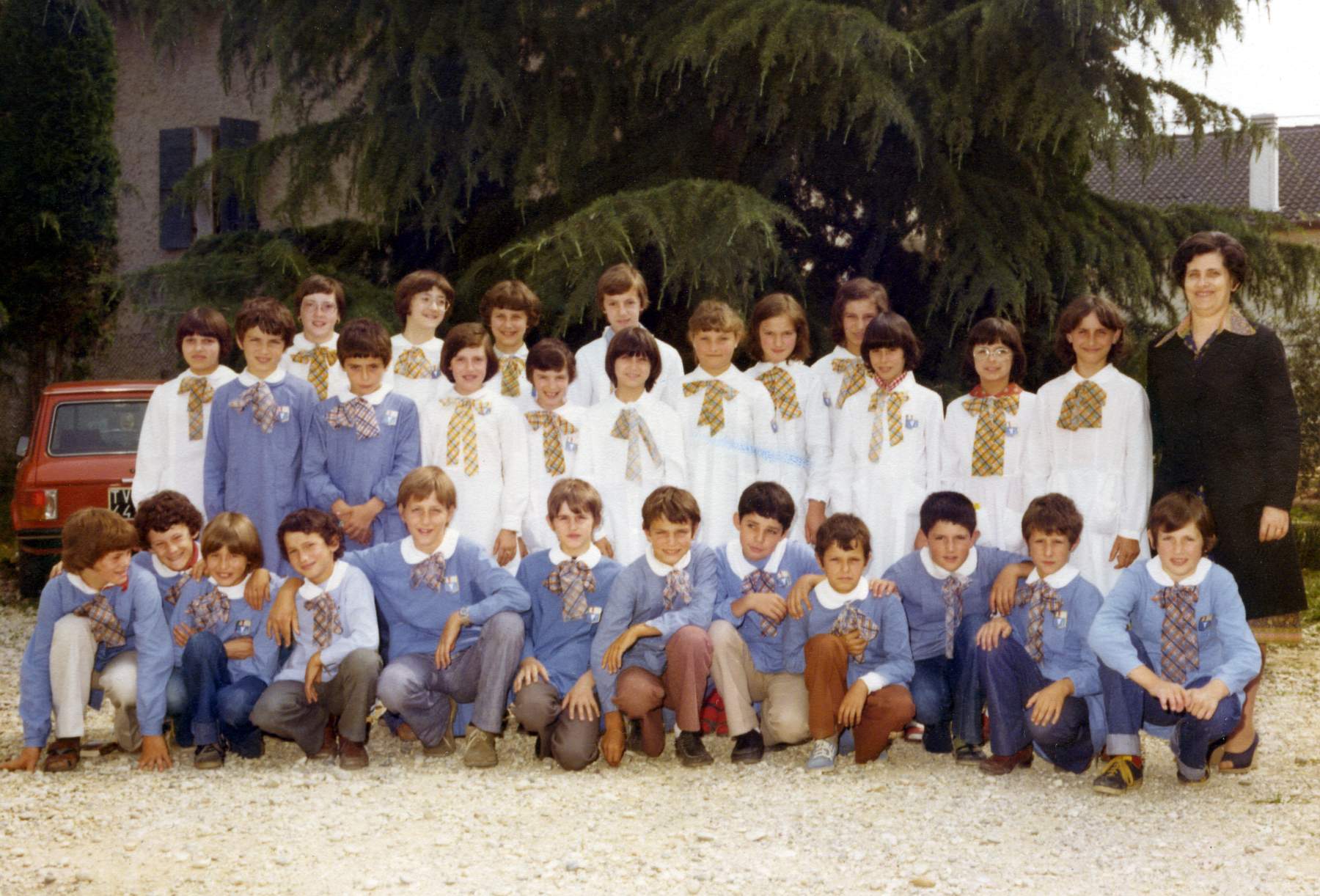  Da alto a sx Favero Mariagrazia,  Filippetto Roberto, Gabriella ?, Ballestrin Denis, Stecca Monica, Dal Zotto Giovanna, Stecca Paola, Ferraro Lucia, Zanolla Tania, Rossi Donatella, Geremia Emanuela, Bandiera Linda, Lucia ?, Forato Sabrina, Borella Rossella, Franco Roberta. Sotto da sx Bortolotto Loris, Morlin Enrico, Garbuio Alessandro, Garbuio Sergio, Furlan Fabrizio, Tieppo Roger, Garbuio Alessandro, Garbuio Ilario, Fabrizio ?,  Garbuio Maurizio, Garbuio Stefano, Bandiera Luca.